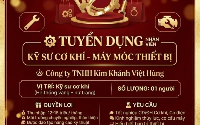 TUYỂN DỤNG KỸ SƯ CƠ KHÍ - MÁY MÓC THIẾT BỊ